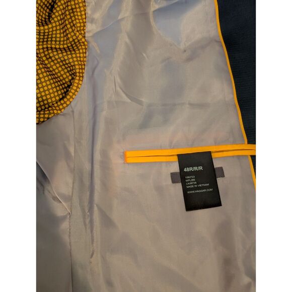 Men's Tailored Fit Blazer -Haggar H26- Blue Size 48RRR NWOT - Picture 7 of 11